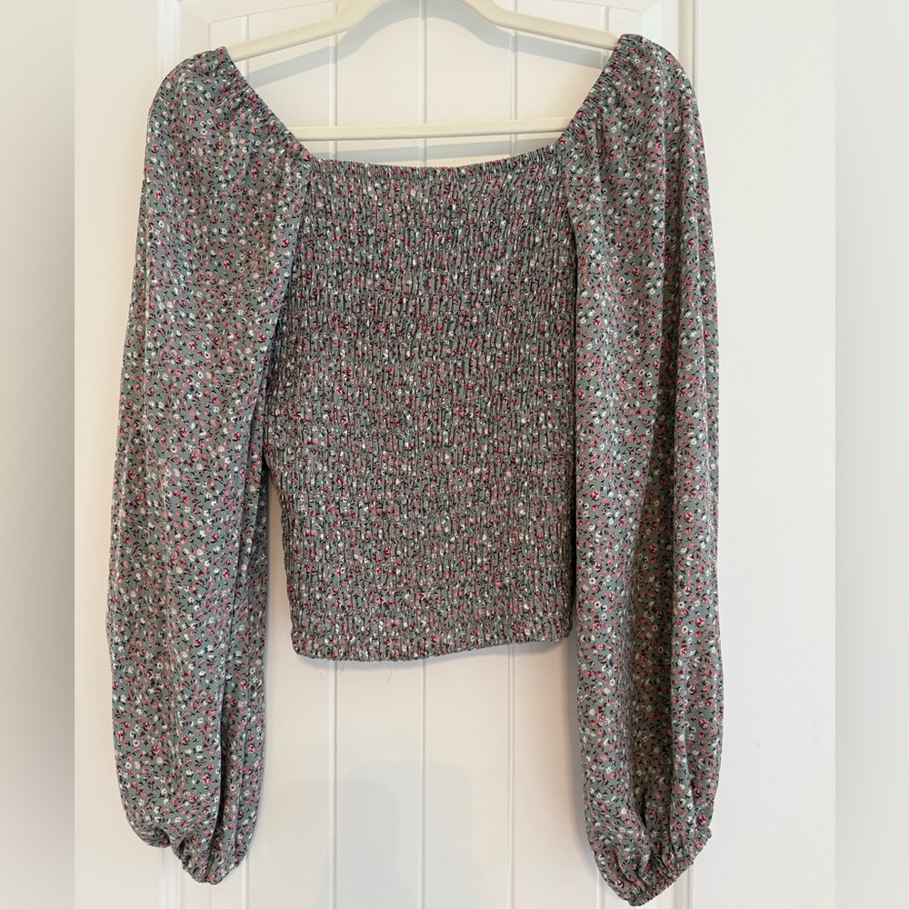 Sienna Sky Floral Long Sleeve Crop Top - Picture 5 of 6